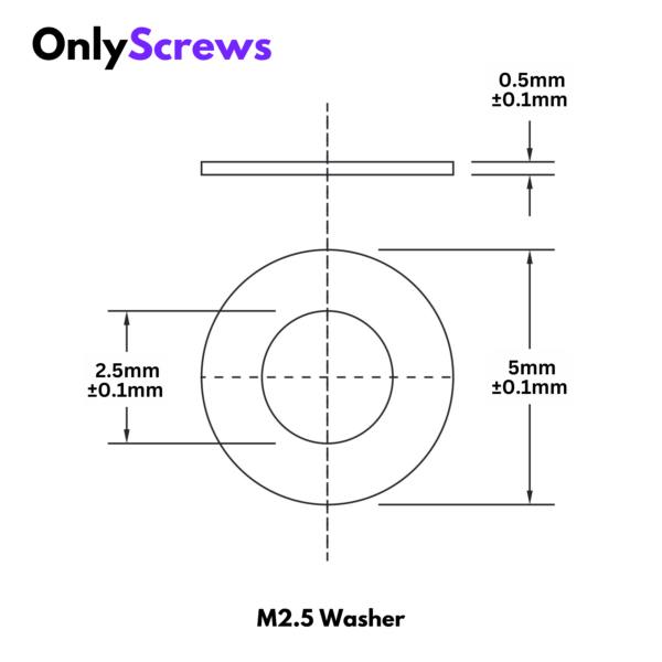 Second image of M2.5 Washer SS304 (ID. 2.5mm OD:5mm T:0.5mm)